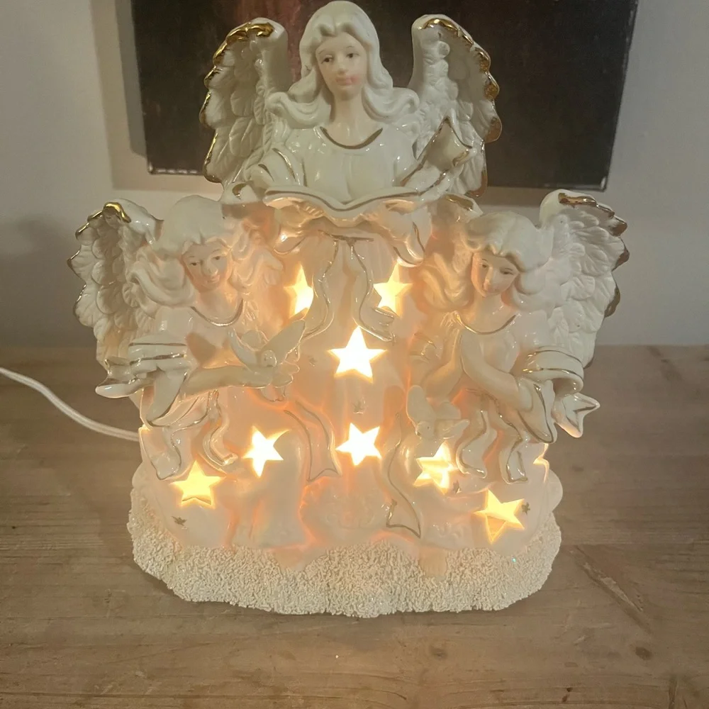 JCPenney Angelic Holiday Light Decor - Gold‎ and Cream